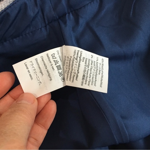 J.Crew Mercantile mini skirt Navy Blue Plaid Wool with Ruffle size 14 new - Picture 4 of 6